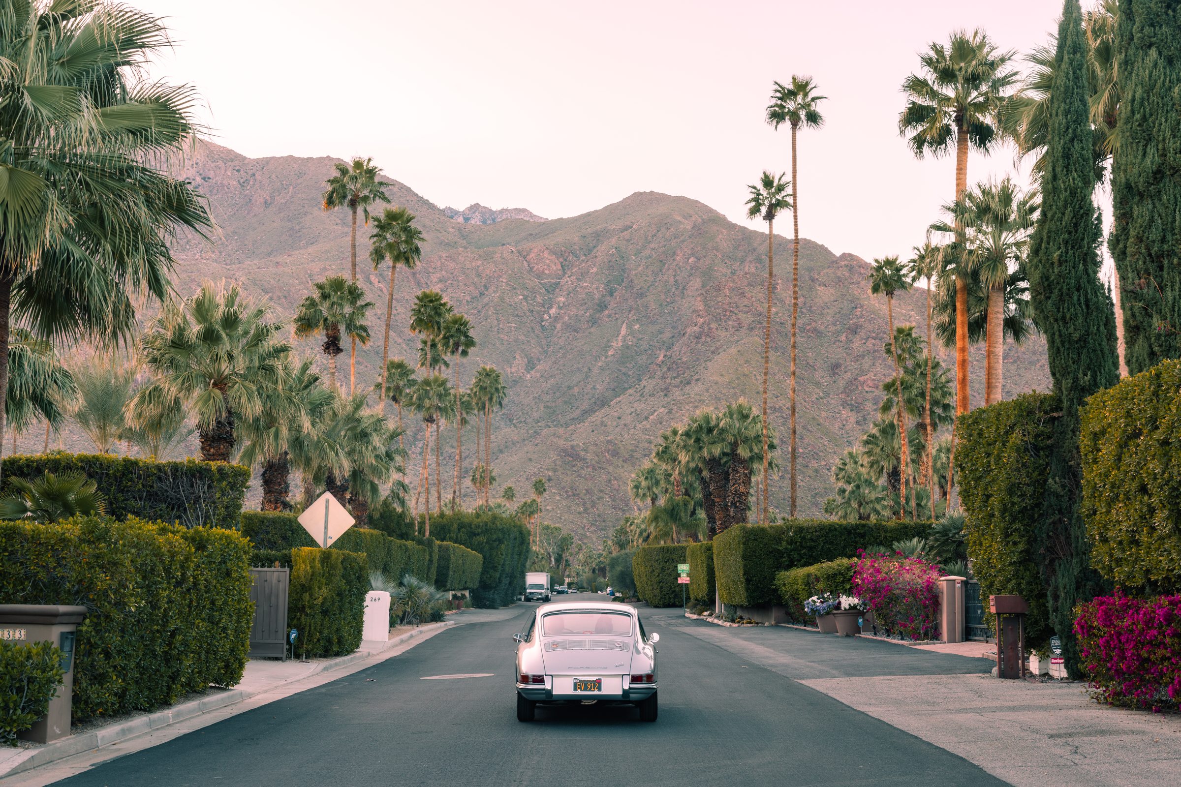 Driving into Palm Springs