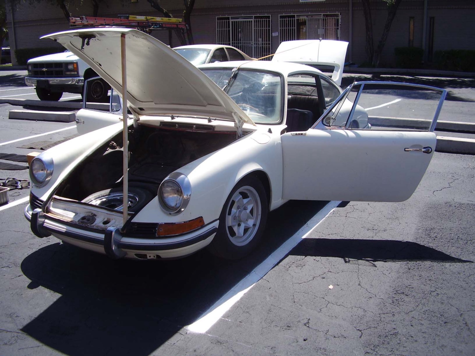The donor 1966 912 as found — front, hood and doors open